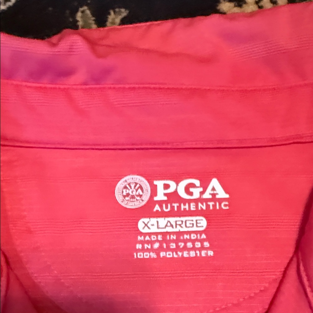 PGA Authentic Red Polo Shirt